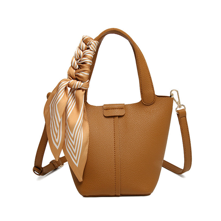 Damen Henkeltasche mit modischem Seidentuch und praktischem Schulterriemen Nord Taschen