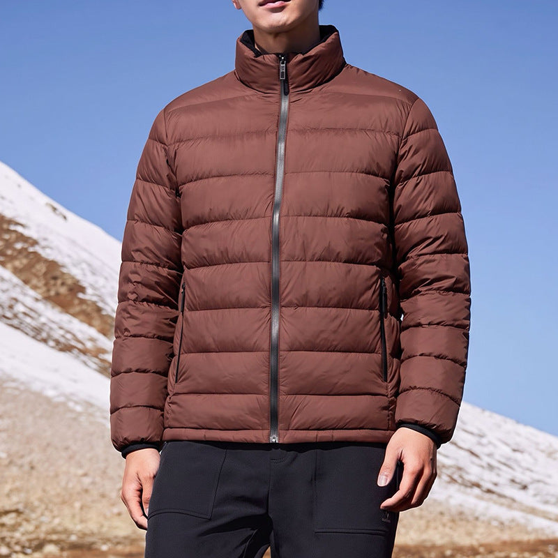 Herren Ultraleichte Kompakt‑Steppjacke mit Thermofüllung, Stehkragen & wasserabweisender Hülle Nord Taschen