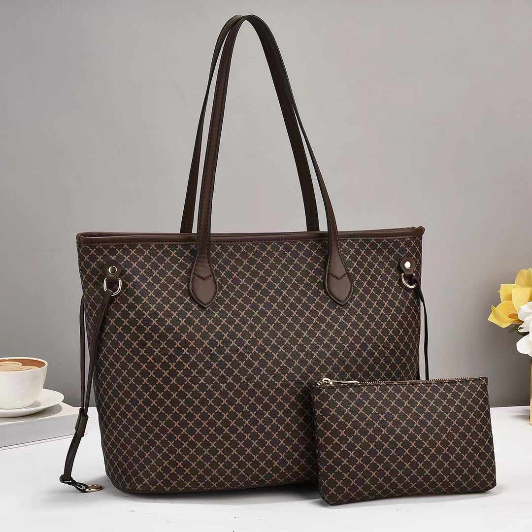 Damen elegante Tote-Tasche mit abnehmbarer Mini-Clutch Nord Taschen
