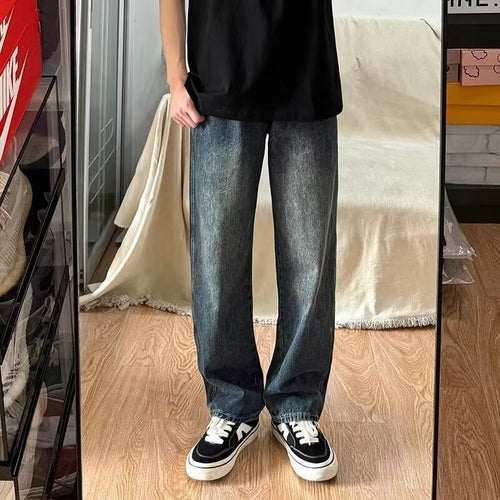 Herren Modische Weite Jeans Nord Taschen