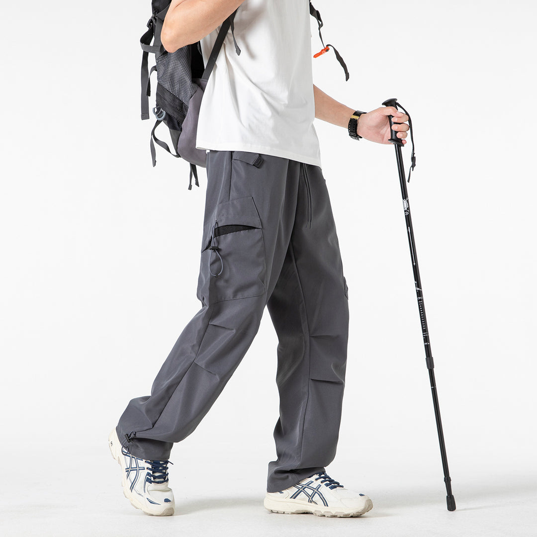 Herren Oversized Cargo‑Hose mit Tunnelzugbund, multifunktionalen Klapp‑ und Beintaschen sowie verstellbaren Kordelabschlüssen Nord Taschen