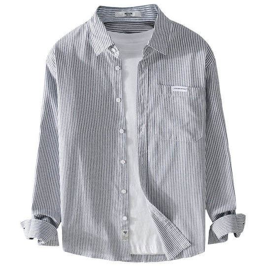 Herren Feines Cordhemd im Overshirt‑Stil mit Brusttasche, Relaxed Fit und feiner Wellenstruktur Nord Taschen