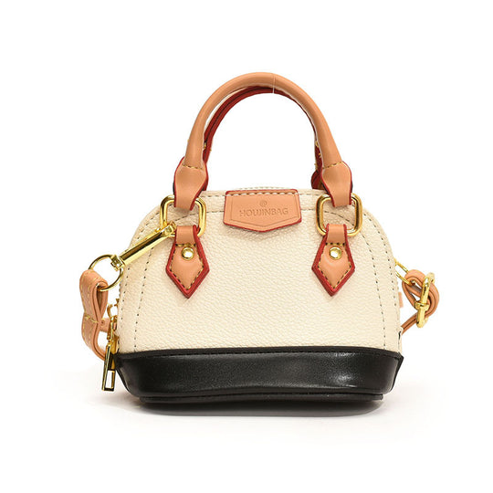 Damen Mini-Hobo-Tasche aus strukturiertem Kunstleder mit goldenen Akzenten Nord Taschen
