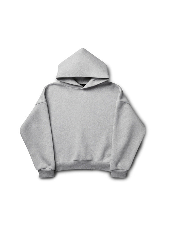Unisex nan minimalistischer Kapuzenpullover ohne Kängurutasche mit überschnittener Schulter und geripptem Saum Nord Taschen