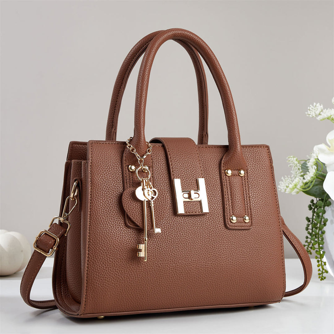 Damen elegante Handtasche mit strukturiertem Obermaterial Nord Taschen
