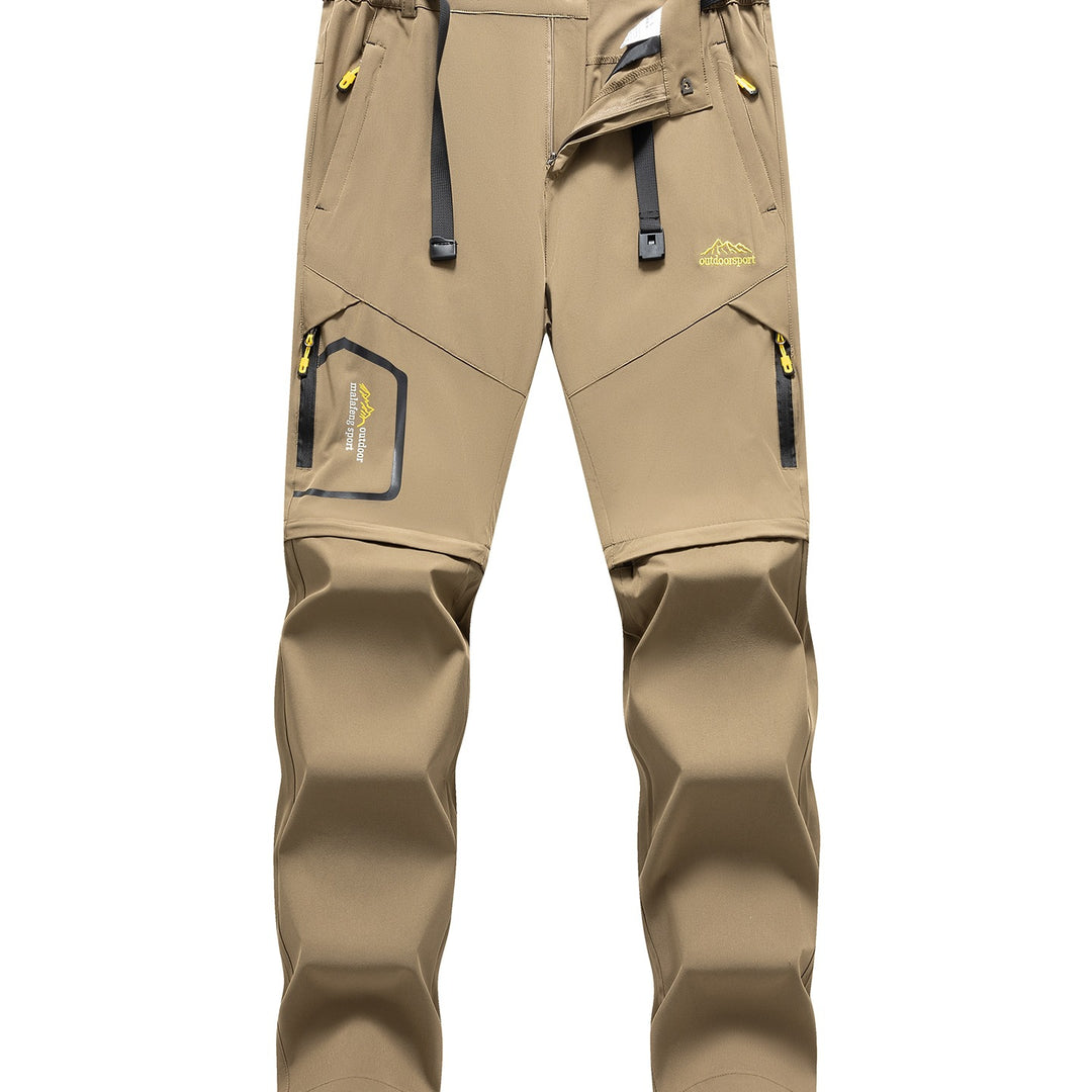 Herren Technische Softshell Zipp‑Wanderhose mit abnehmbaren Beinen und verstellbarem Gürtel Nord Taschen