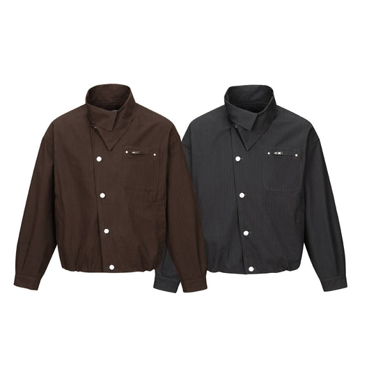 Herren Kurz geschnittener Canvas‑Blouson mit hohem Stehkragen und Druckknopfleiste Nord Taschen