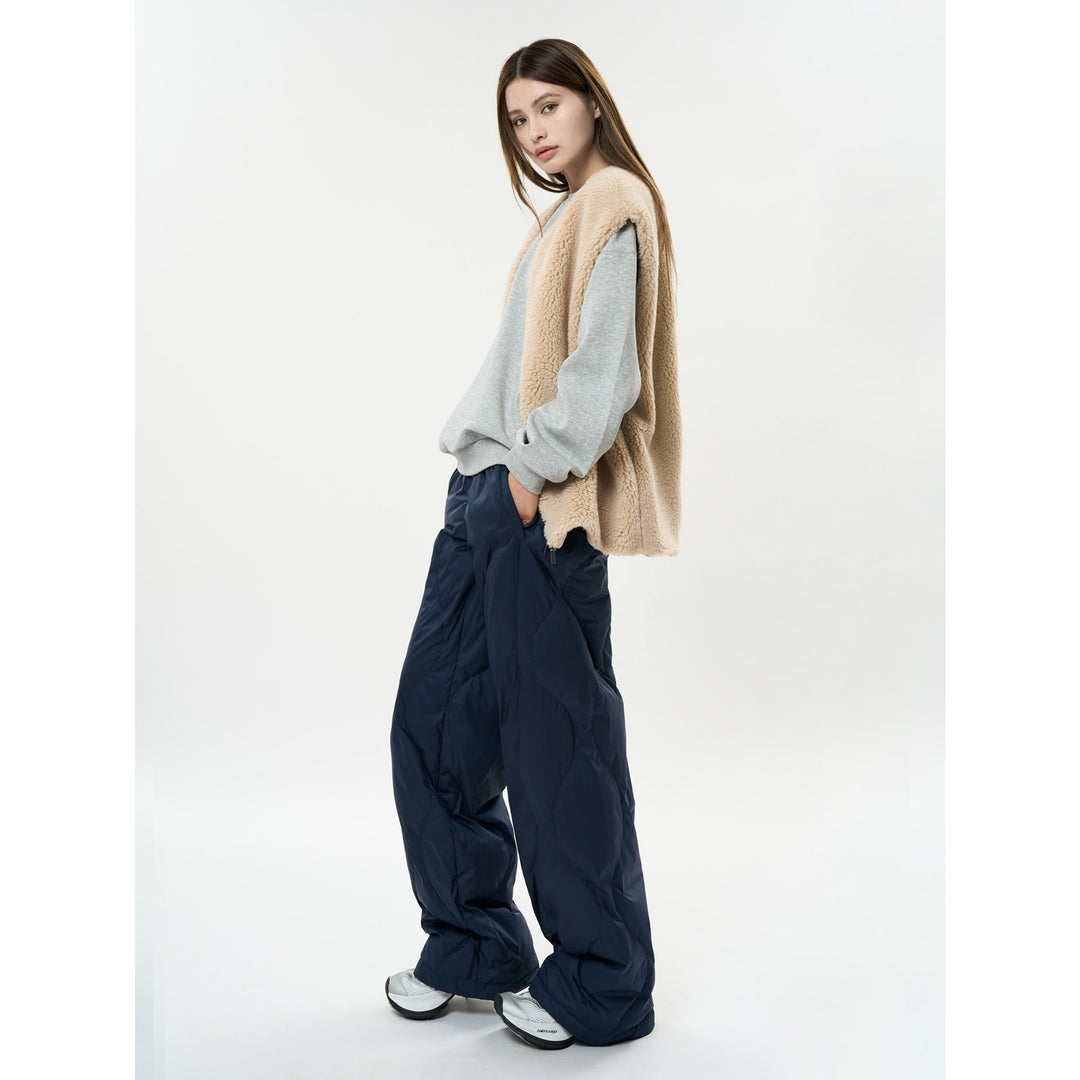 Damen Wattierte Cargo-Skihose mit weitem Ballon‑Schnitt und elastischem Bund Nord Taschen