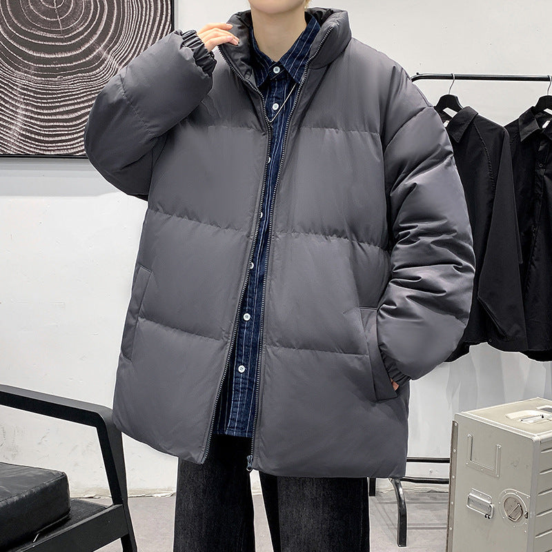 Damen Gepolsterte Oversize-Steppjacke mit hohem Stehkragen und geradem Schnitt Nord Taschen