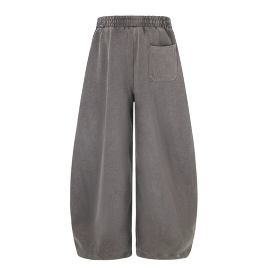 Damen Extraweite Palazzo‑Sweathose mit Tunnelzugbund, verstellbarem Saum und Gothic-Print Nord Taschen