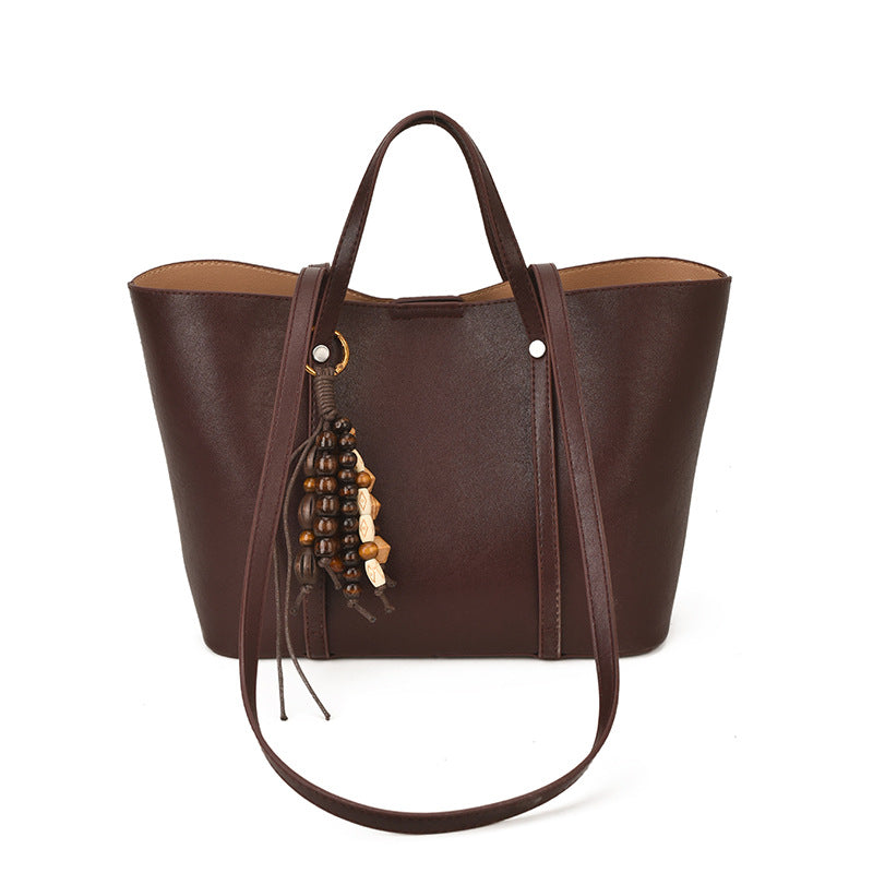 Damen Tote Tasche mit modernem Design und einzigartigem Perlenanhänger Nord Taschen