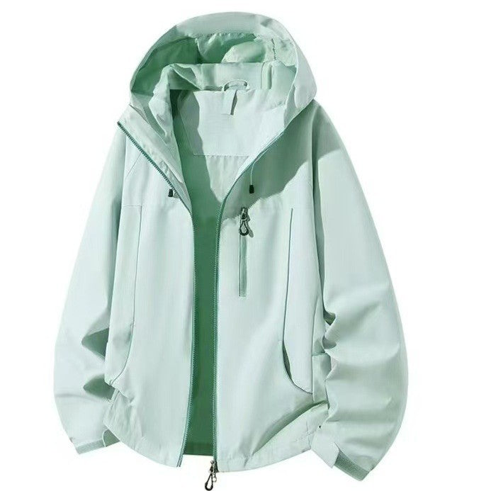 Herren Wasserdichte Kapuzen-Softshelljacke mit winddichtem Schnitt und Reißverschluss Nord Taschen