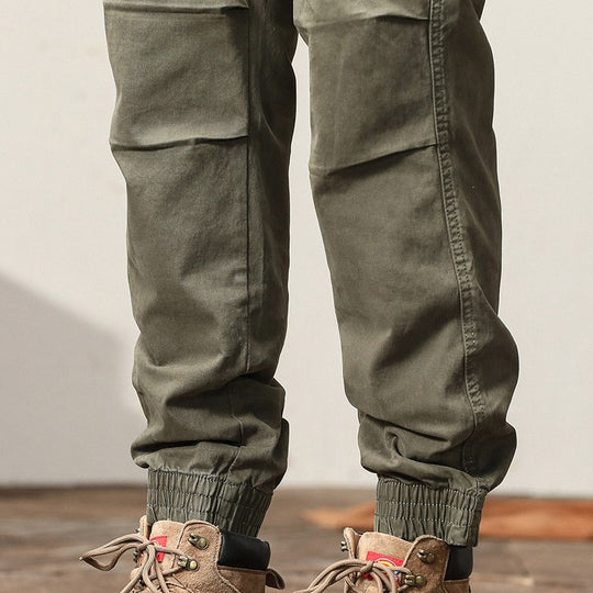 Herren Cargo-Joggerhose mit Kordelzug, Mehrfachtaschen & elastischen Bündchen Nord Taschen