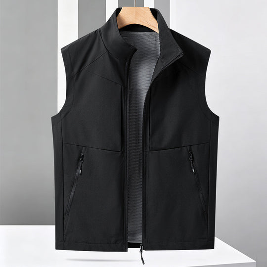 Herren Leichte Multifunktions-Softshellweste mit atmungsaktivem Mesh-Futter und Zwei-Wege-Reißverschluss Nord Taschen