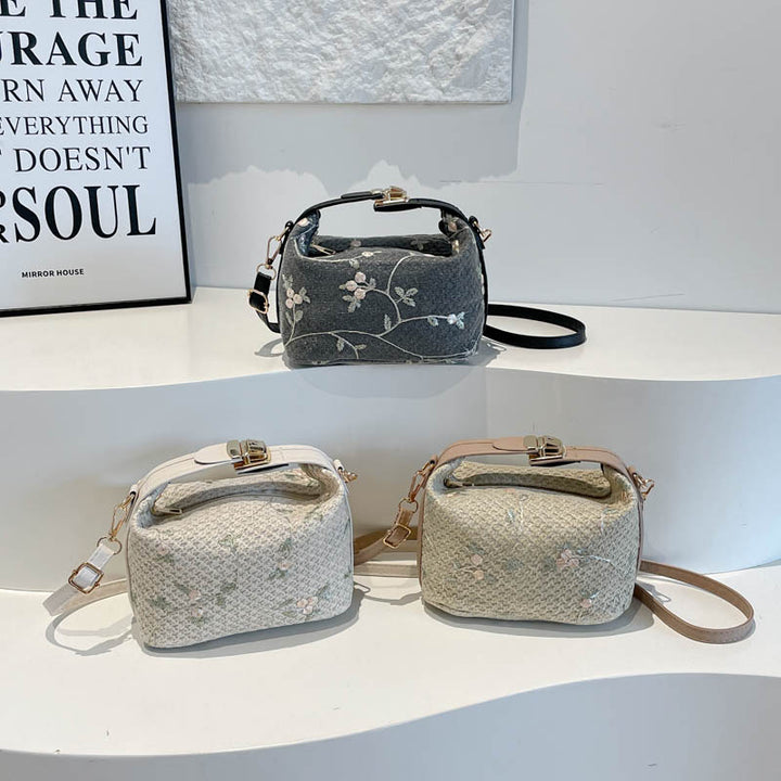Damen Umhängetasche mit elegantem Blumenmuster und hochwertiger Verarbeitung Nord Taschen