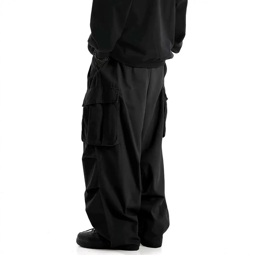 Herren Weite Baggy-Cargohose mit tiefem Schritt, großen Klappentaschen & relaxed Fit Nord Taschen