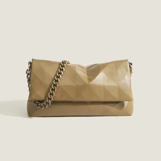 Damen Clutch-Tasche mit elegantem Faltendesign und luxuriösem Kettenriemen Nord Taschen