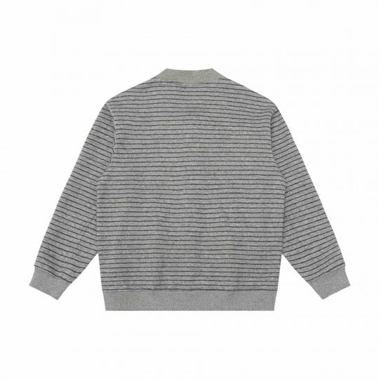Herren Strukturiertes Strick-Cardigan mit Druckknopfleiste und geripptem Saum Nord Taschen