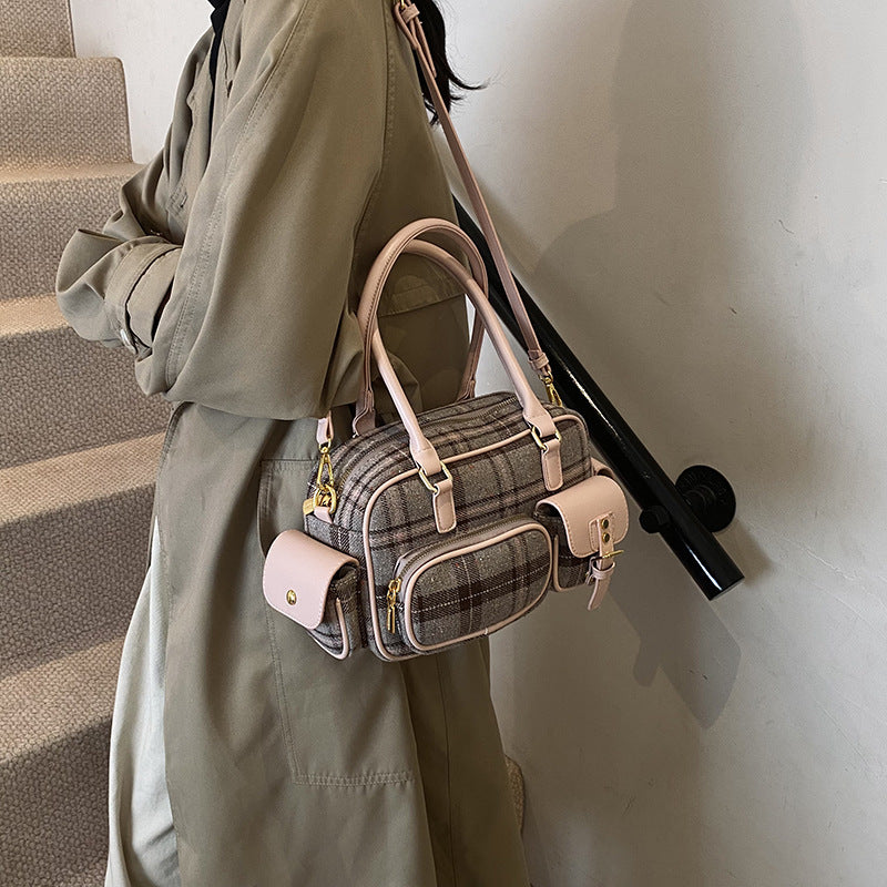 Damenhandtasche mit modischem Karomuster Nord Taschen