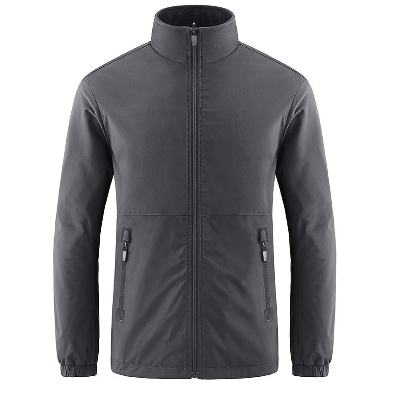Herren leichte wasserabweisende Softshelljacke mit Stehkragen, verdecktem Reißverschluss und elastischen Bündchen Nord Taschen