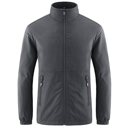 Herren leichte wasserabweisende Softshelljacke mit Stehkragen, verdecktem Reißverschluss und elastischen Bündchen Nord Taschen