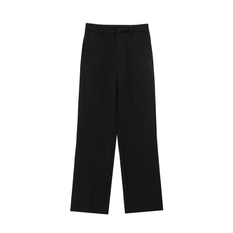 Damen Weite High‑Waist Stoffhose mit Bügelfalte und geradem Bein Nord Taschen