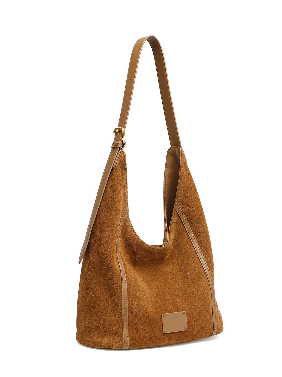 Damen Hobo-Tasche aus hochwertigem Wildleder mit elegantem Tragegriff Nord Taschen