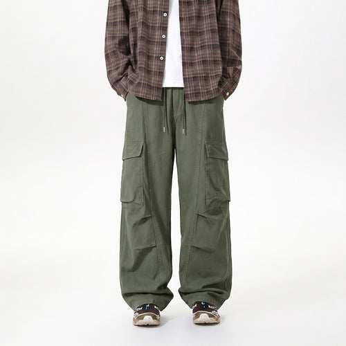 Herren Baggy-Cargo-Hose mit tiefem Schritt, Oversized-Silhouette und aufgesetzten Utility-Taschen Nord Taschen