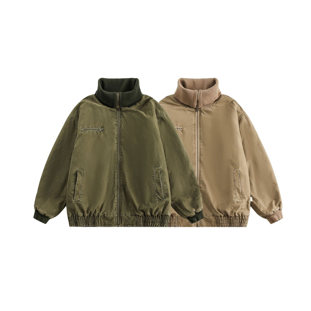 Unisex Oversize-Bomberjacke mit hohem Rippkragen und elastischem Saum Nord Taschen