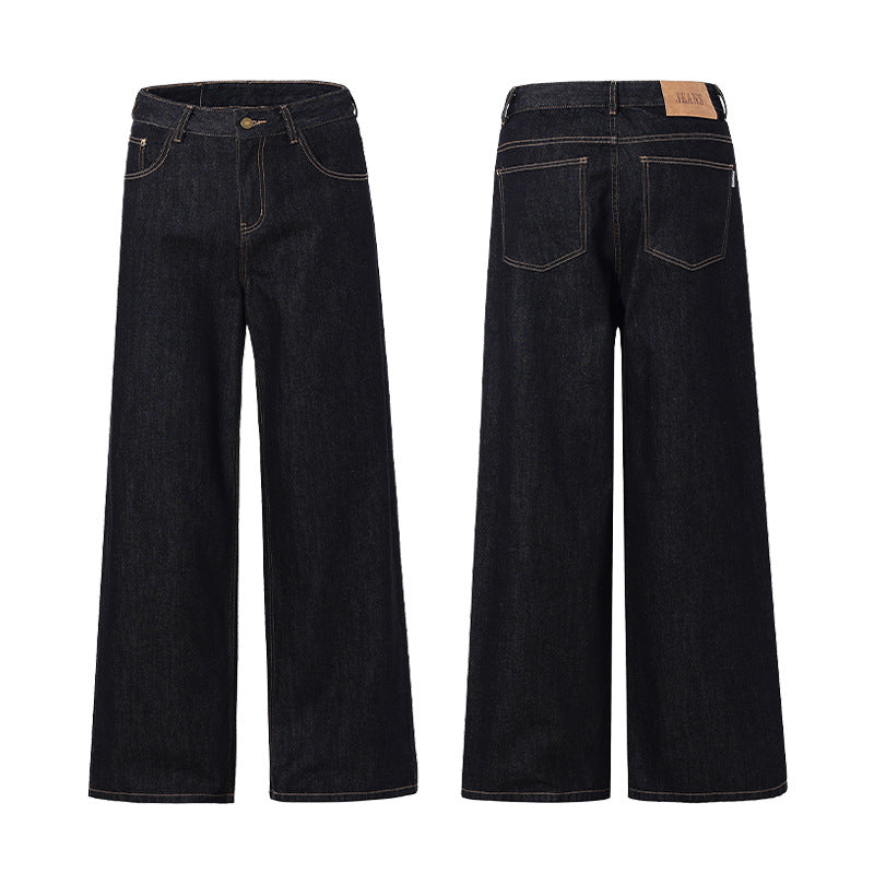 Herren Ultraweite Denim‑Palazzo‑Hose mit geradem Bein und Clean‑Minimal Silhouette Nord Taschen
