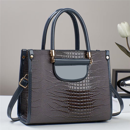 Damen Handtasche mit luxuriösem Krokodil-Look und abnehmbarem Schulterriemen Nord Taschen