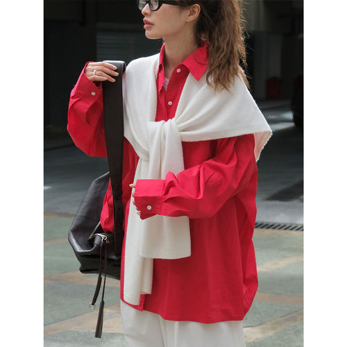 Damen Oversized Popeline-Hemdbluse mit verlängertem Rückenteil und kastiger Silhouette Nord Taschen