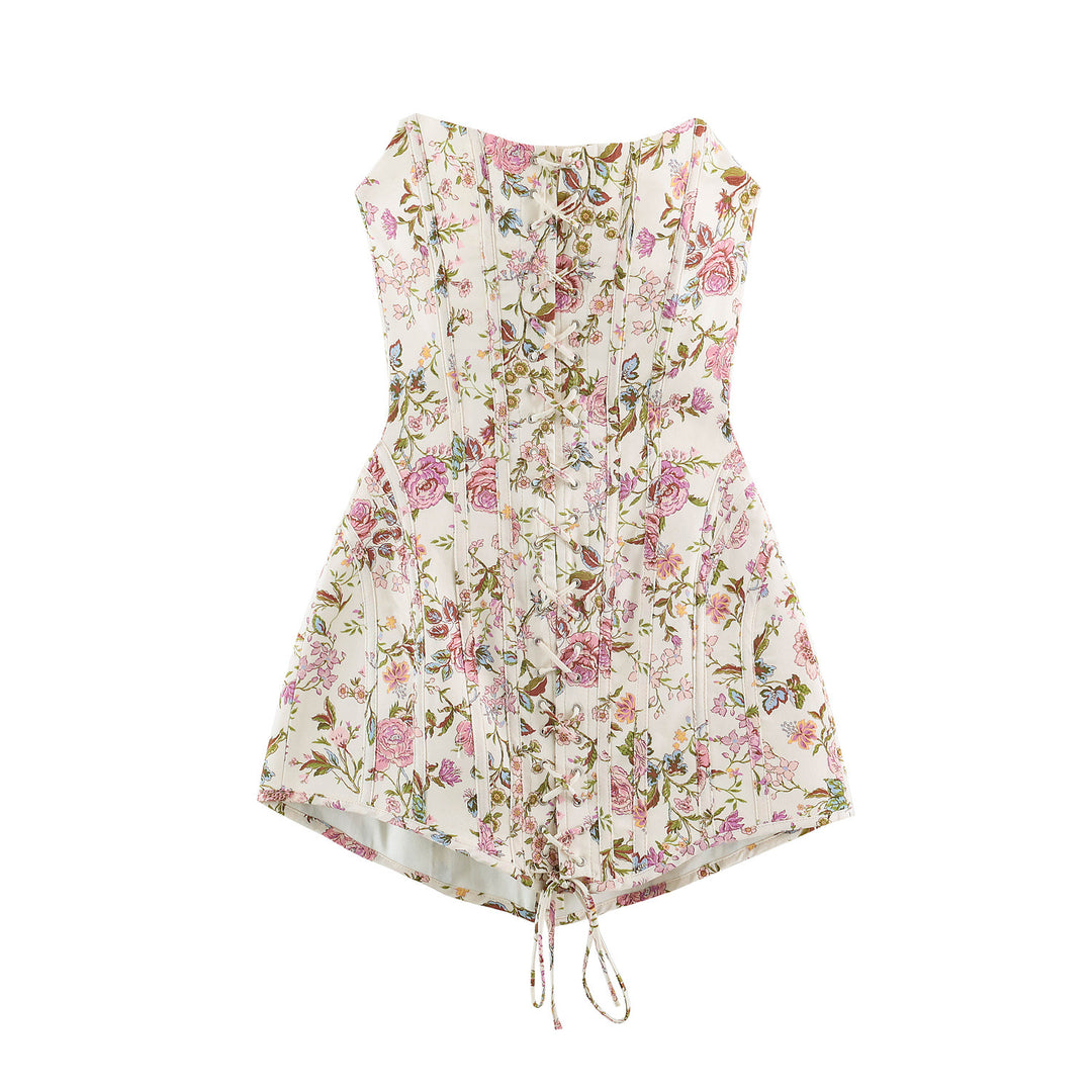 Damen Kurzblouson aus floraler Spitze mit Mandarinkragen und Zierriegeln Nord Taschen