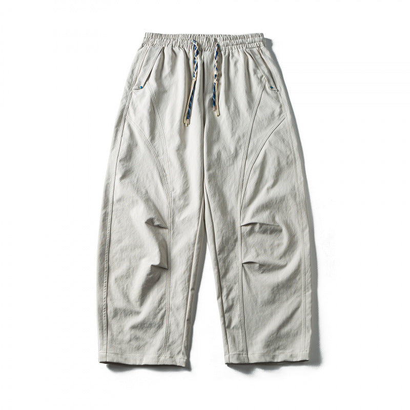 Unisex Weite Cropped-Hose mit Tunnelzug, elastischem Bund und markanten Nahtpaneelen Nord Taschen