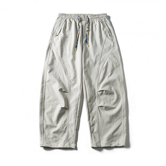 Unisex Weite Cropped-Hose mit Tunnelzug, elastischem Bund und markanten Nahtpaneelen Nord Taschen