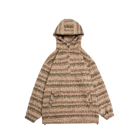 Unisex Strick-Hoodie im Oversize‑Cut mit halbem Reißverschluss Nord Taschen