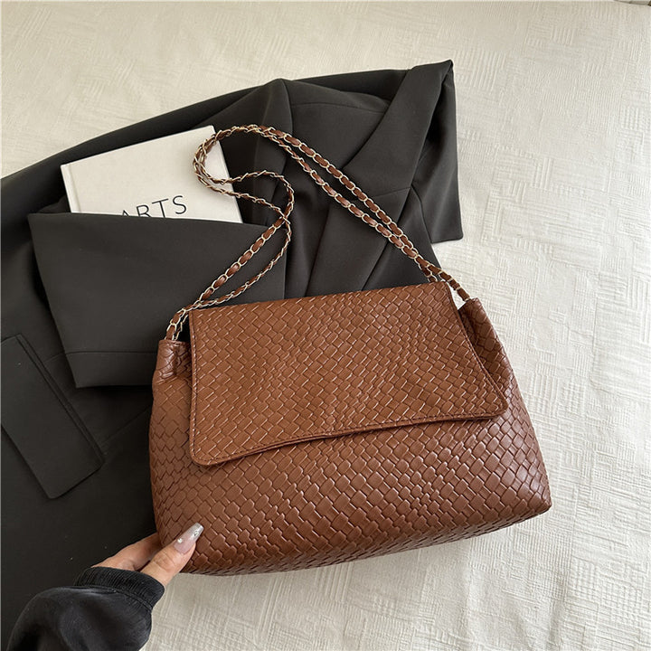 Damen elegante Umhängetasche mit geflochtenem Design Nord Taschen