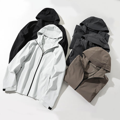 Herren Wasserabweisende Softshell-Outdoorjacke mit Kapuze, verschweißten Nähten & minimalistischer Reißverschluss Nord Taschen