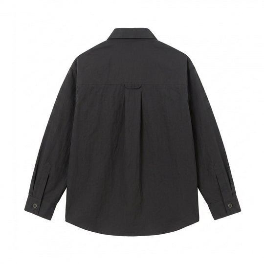 Unisex Kastenförmiges Overshirt mit großen aufgesetzten Taschen und Hemdkragen Nord Taschen