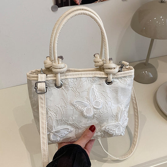 Damen Handtasche mit floralen Stickereien und verstellbarem Schulterriemen Nord Taschen