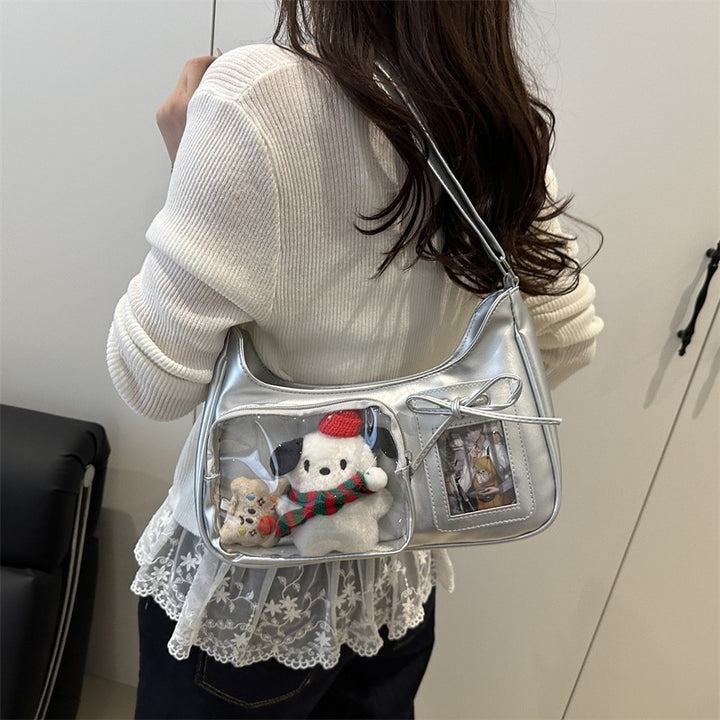 Damenhandtasche mit transparentem Fach von Nord Taschen