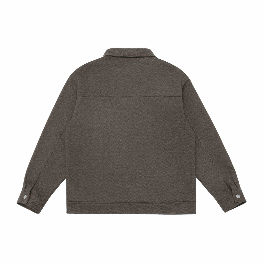 Herren Wollmix‑Shacket mit Reißverschluss, Pattentaschen und kastiger Silhouette Nord Taschen