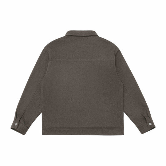 Herren Wollmix‑Shacket mit Reißverschluss, Pattentaschen und kastiger Silhouette Nord Taschen