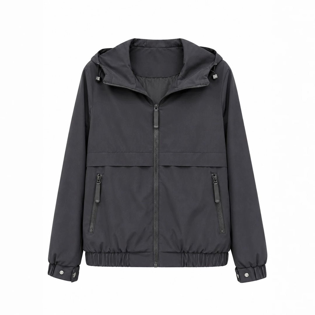 Damen Leichte Kapuzen‑Windjacke mit wasserabweisender Beschichtung, Reißverschluss und elastischem Saum Nord Taschen