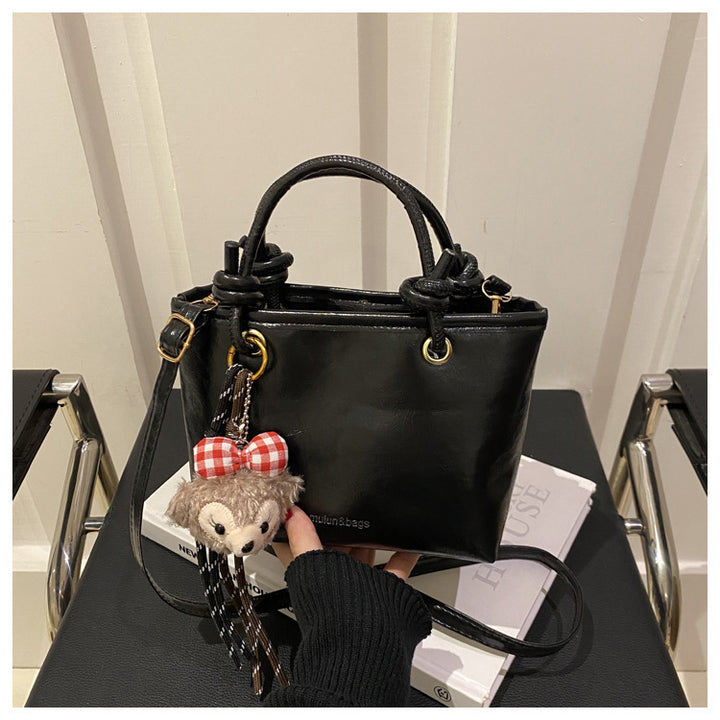 Damen Handtasche mit geflochtenem Tragegriff Nord Taschen