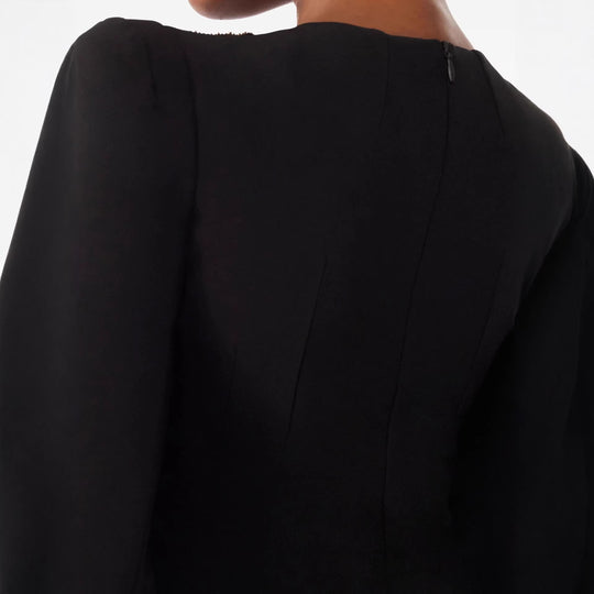 Damen Schlankes Abendkleid mit Cape-Ärmeln und tailliertem Schnitt Nord Taschen