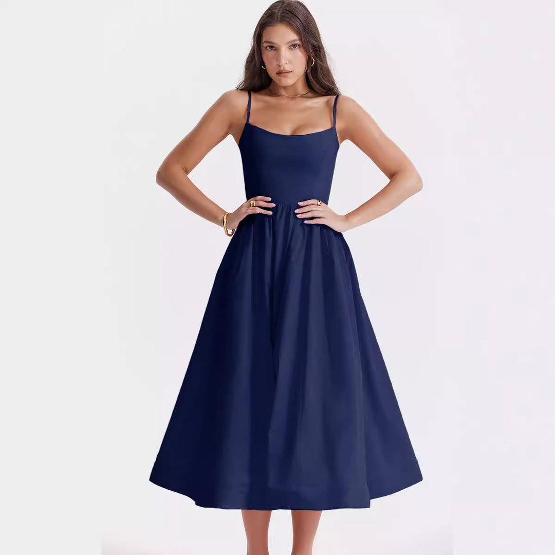 Damen Maxikleid mit floralem Print und verstellbaren Spaghettiträgern