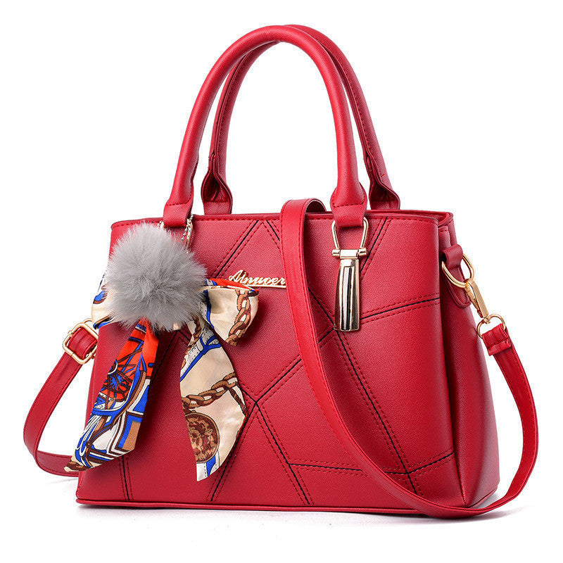 Damen Handtasche mit elegantem geometrischem Design und verspieltem Schal Nord Taschen