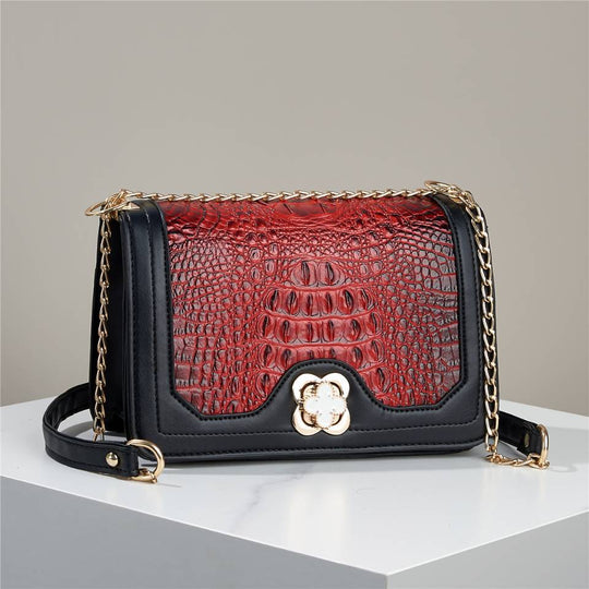 Damen Umhängetasche mit Croco-Prägung von Nord Taschen