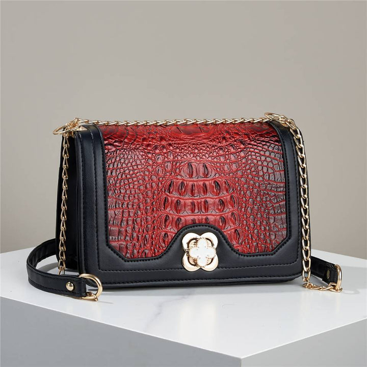 Damen Umhängetasche mit Croco-Prägung von Nord Taschen